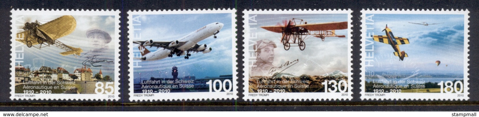 Switzerland 2010 Swiss Aviation Cent. MUH - Unused Stamps