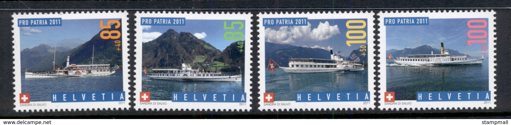 Switzerland 2011 Welfare, Steamboats MUH - Unused Stamps