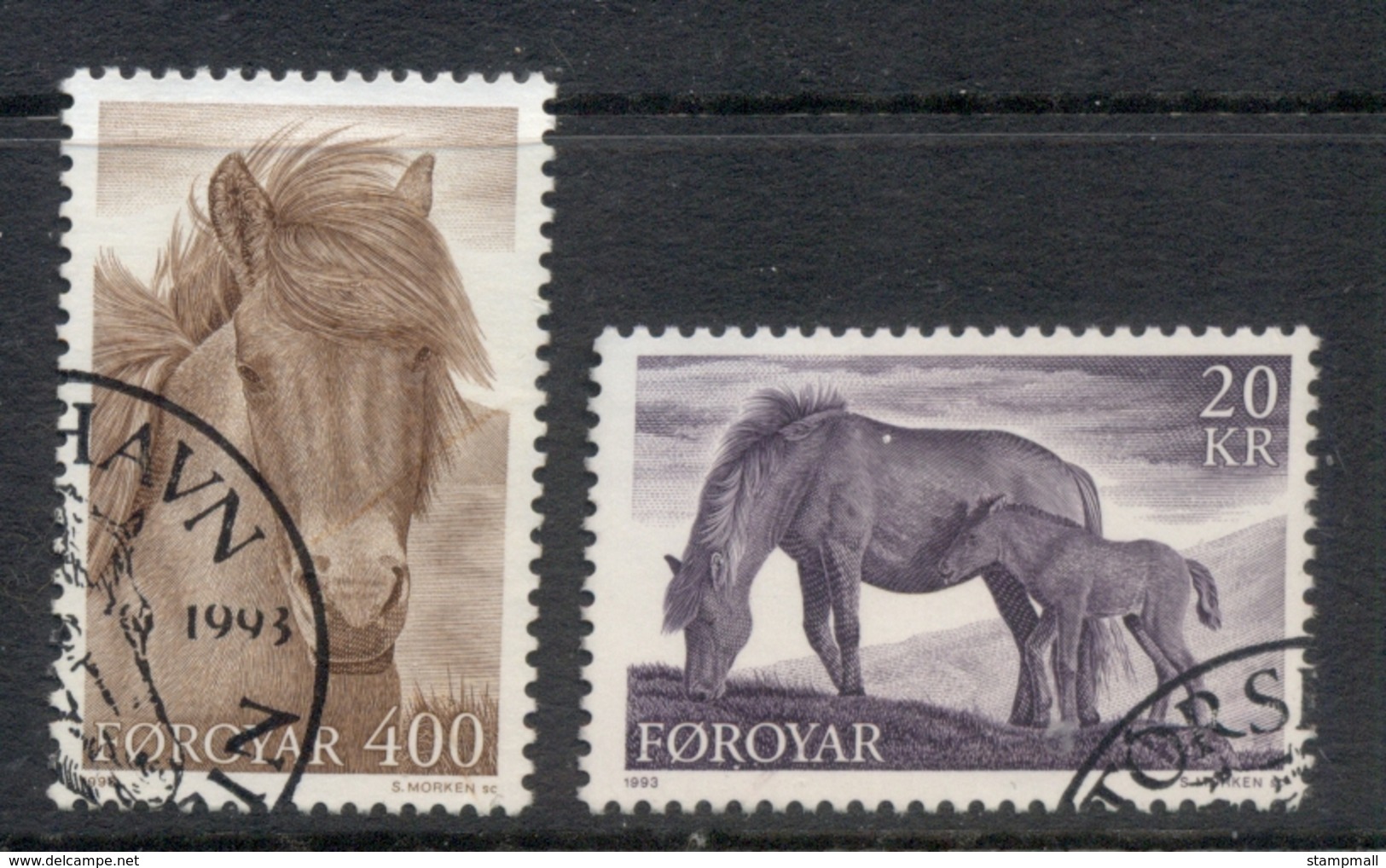 Faroe Is 1993 Horses FU - Unused Stamps