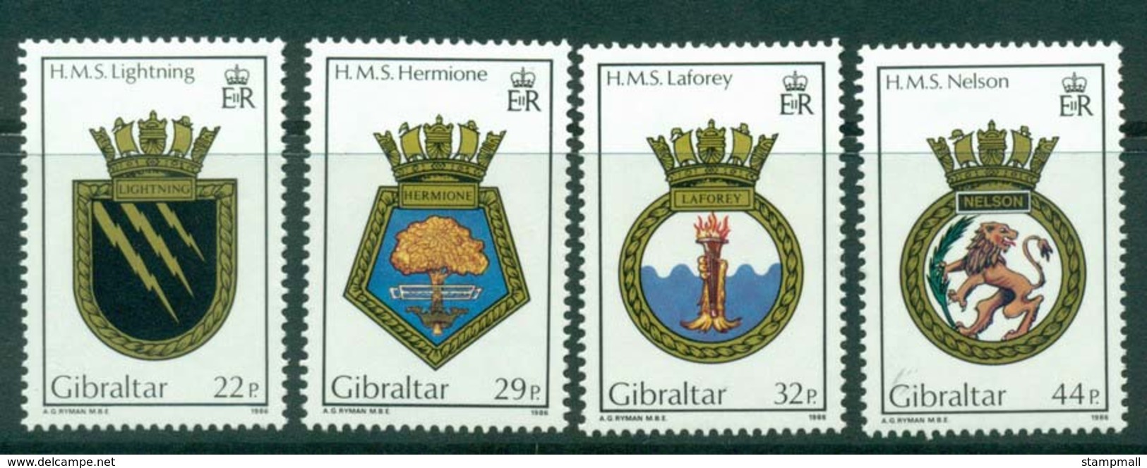 Gibraltar 1986 Navy Crests MH Lot20737 - Gibraltar