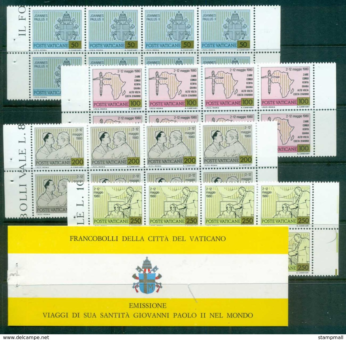 Vatican 1981 Papal Journeys Of Pope John Paul II Expanded  Booklet MUH - Unused Stamps