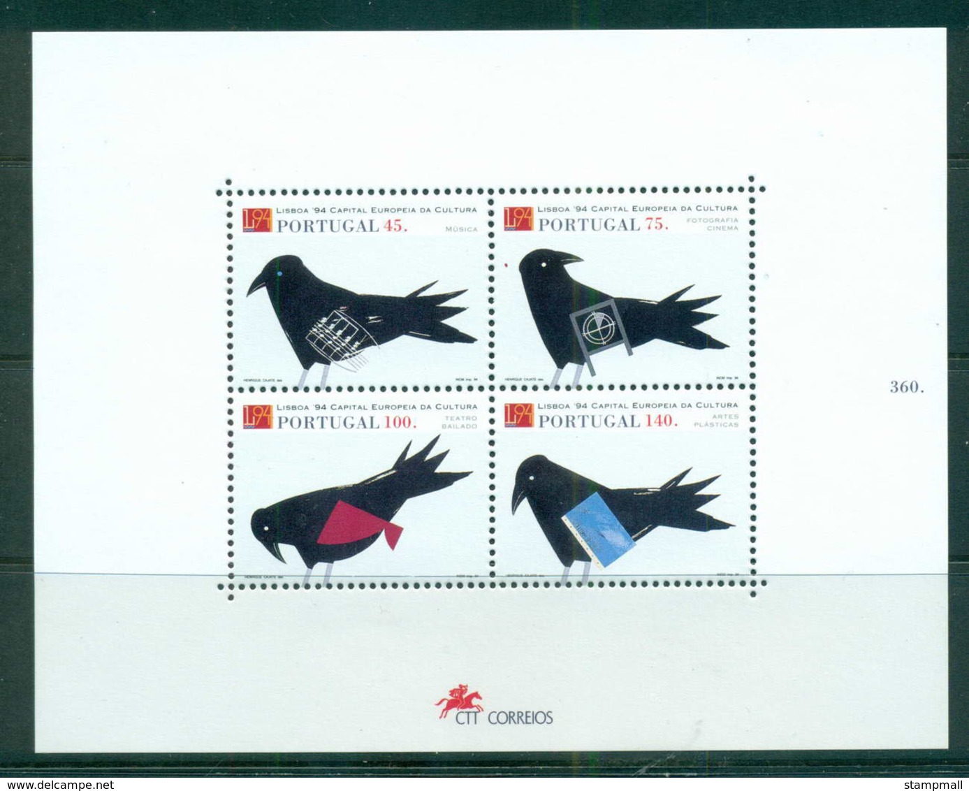 Portugal 1994 Lisbon '94, Birds MS MUH Lot58732 - Unused Stamps
