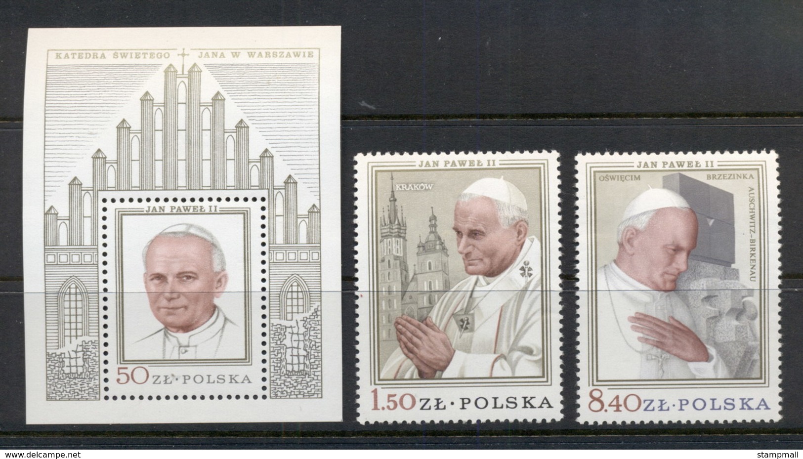 Poland 1979 Pope John Paul II + MS MUH - Unused Stamps