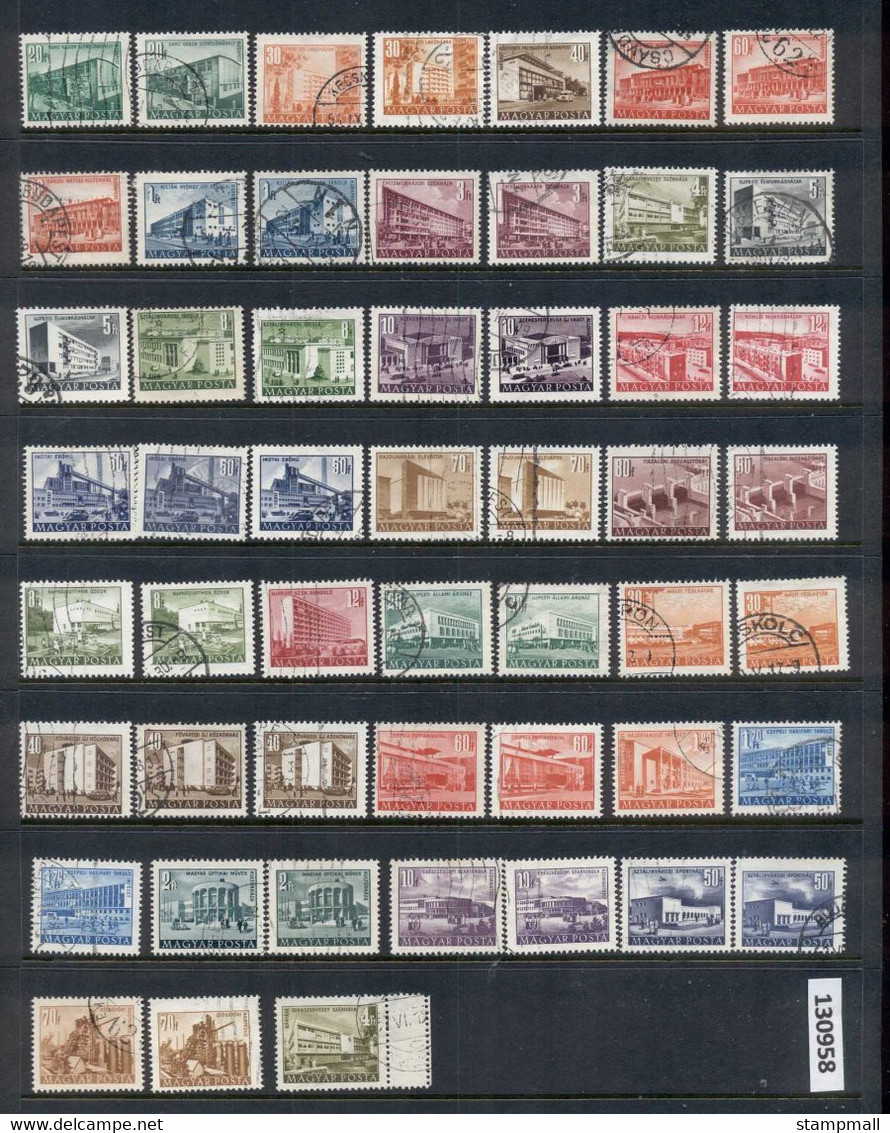 Hungary 1951 On Buildings Assorted FU - Used Stamps