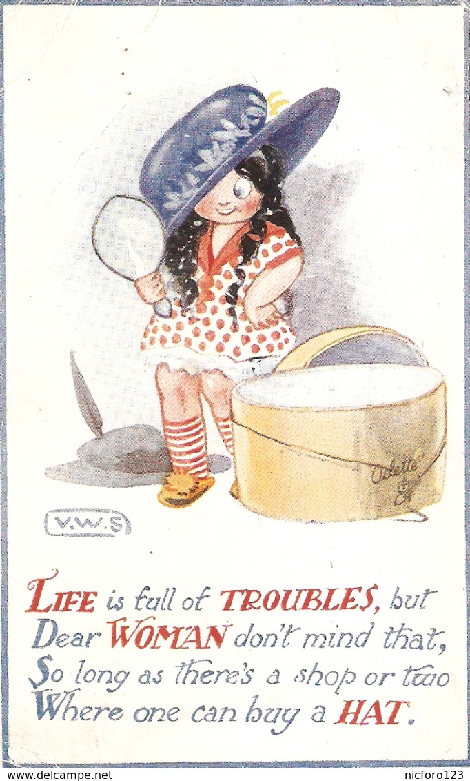 "V.W.Sternberg. Life Is Full Of Troubles, But..." Tuck Oilette Al For Her Series PC # 8466 - Tuck, Raphael