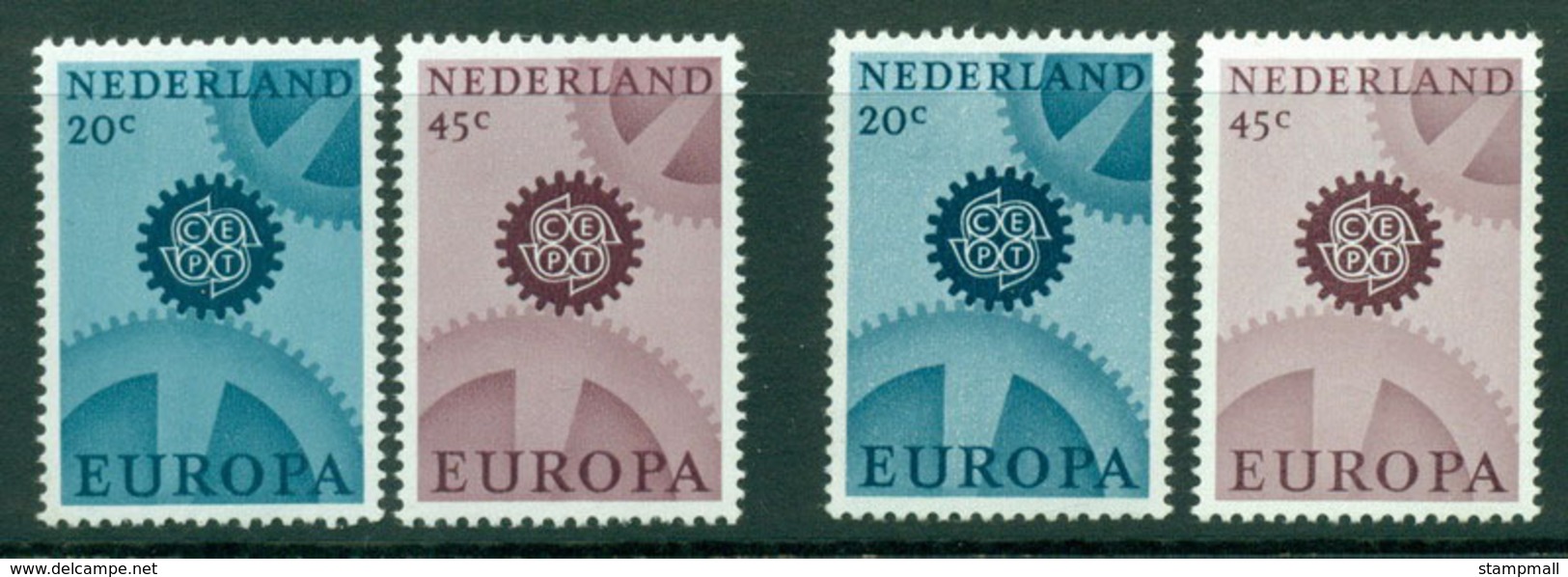 Netherlands 1967 Europa Wmk & No Wmk MUH Lot15577 - Unclassified