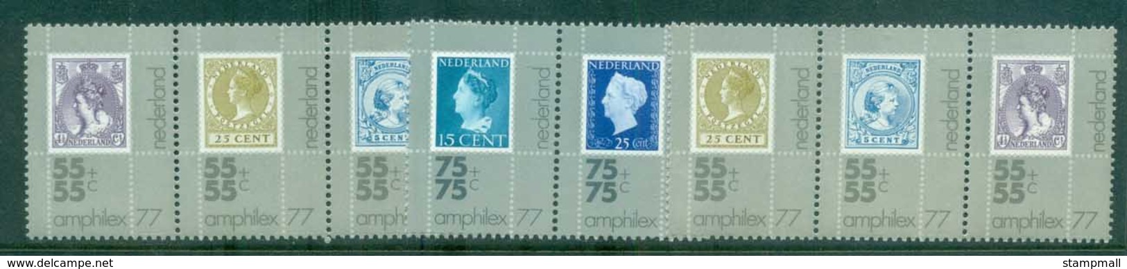 Netherlands 1976 Charity, Amphilex Stamp Ex. 2xStr + Pr MUH Lot76583 - Unclassified