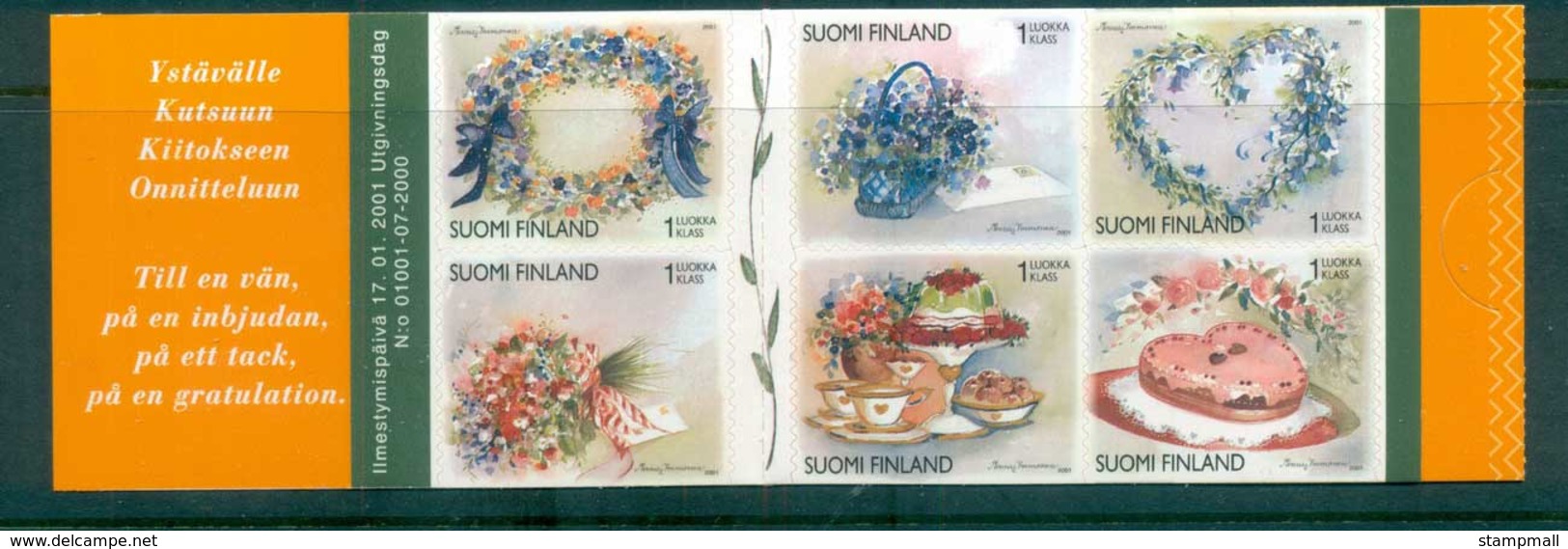 Finland 2001 Valentine's Day Booklet MUH Lot67108 - Unused Stamps