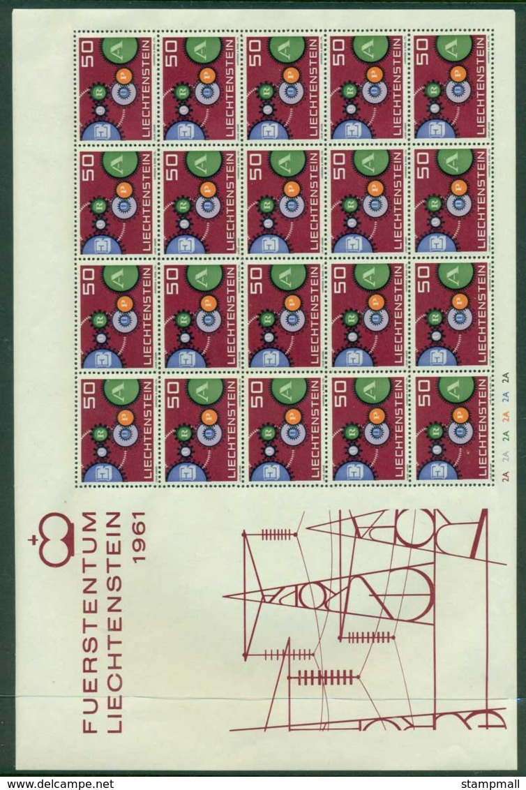 Liechtenstein 1961 Europa Sheet 20x MUH Lot17435 - Unused Stamps