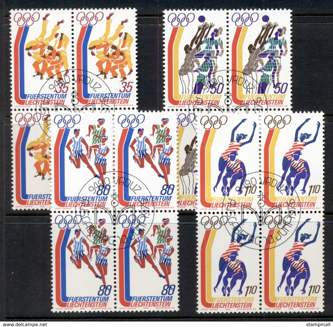 Liechtenstein 1976 Summer Olympics, Montreal Blk4 CTO - Unused Stamps