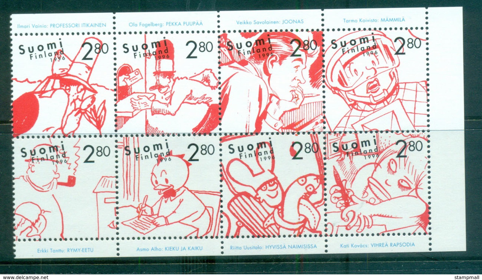 Finland 1996 Finnish Comic Strip Characters Booklet Pane MUH Lot67073 - Unused Stamps