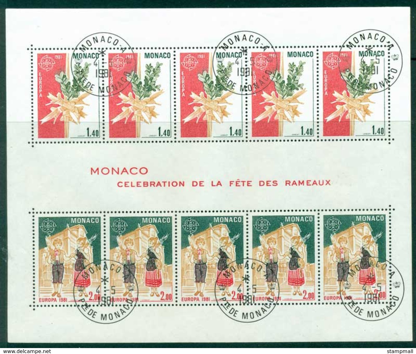 Monaco 1981 Europa MS FDI CTO Lot17429 - Other & Unclassified