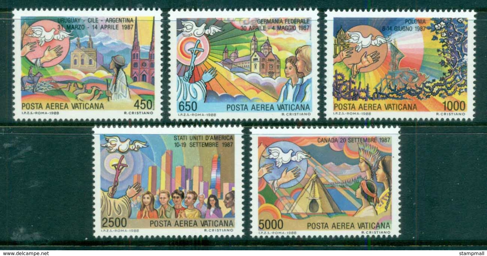 Vatican 1988 Papal Journeys MUH - Nuevos