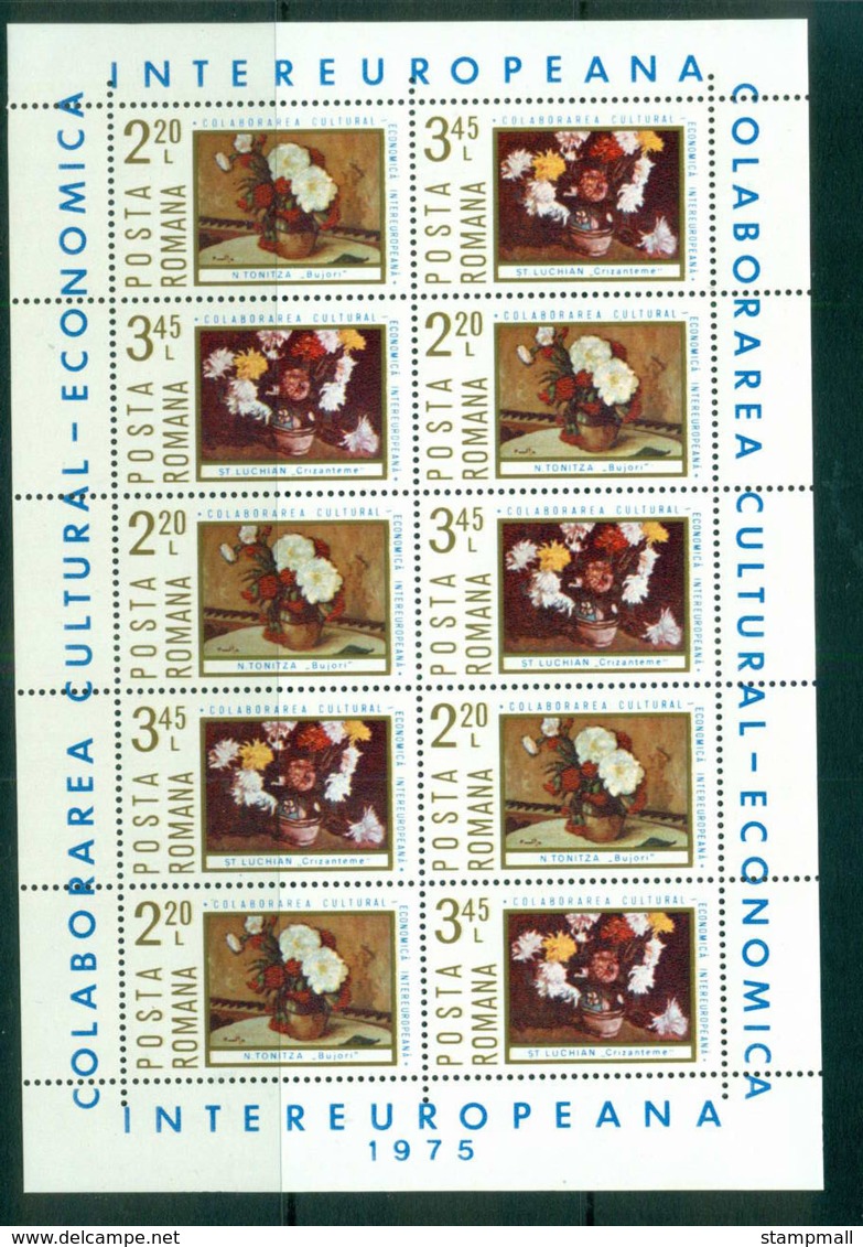 Romania 1975 IECEC Flowers Sheetlet MUH Lot57449 - Unused Stamps