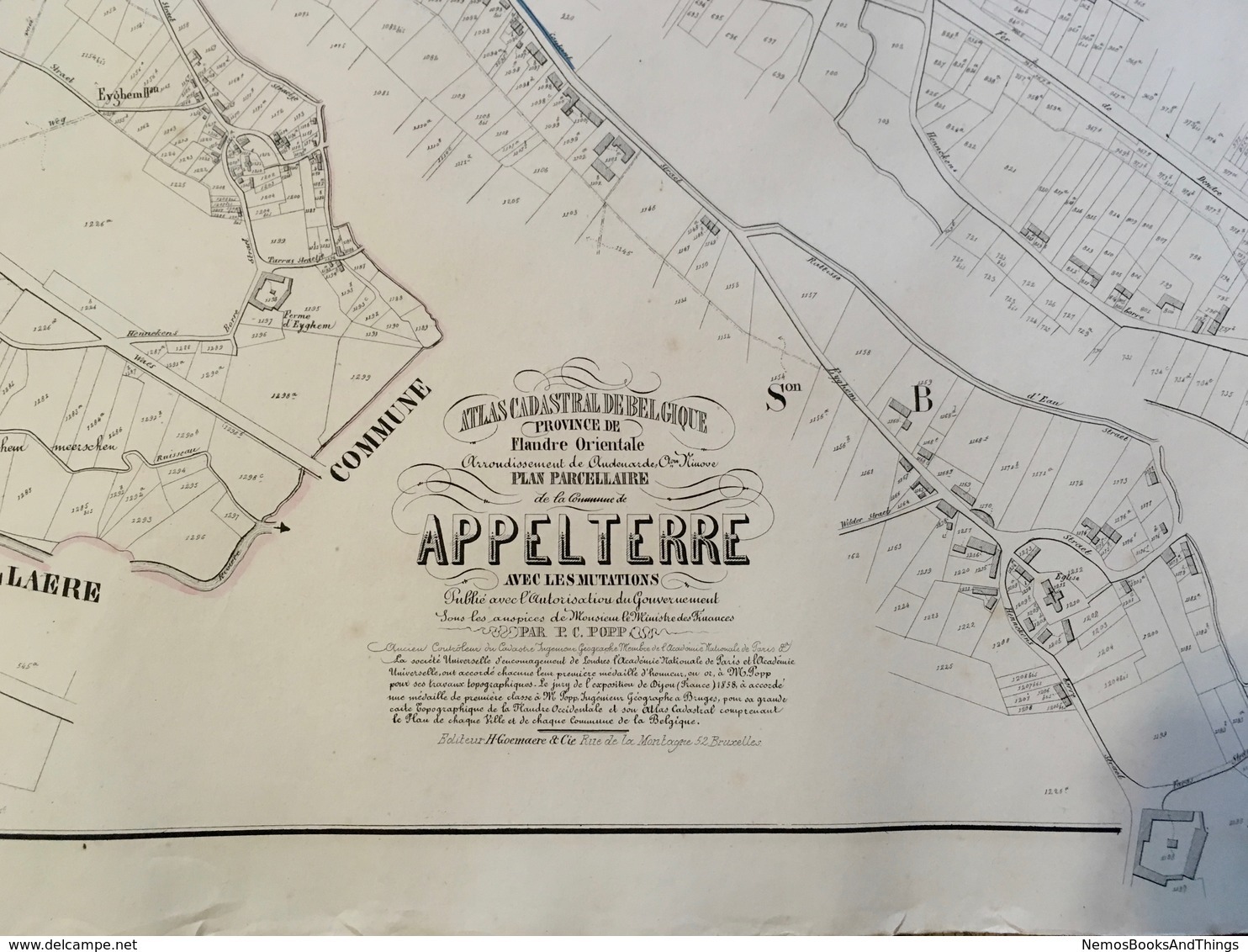 P.C. POPP - Plan APPELTERRE + Legger - Atlas Cadastral Arrondissement D'Audenarde Canton Ninove - Oudenaarde Kaart Map - Autres & Non Classés