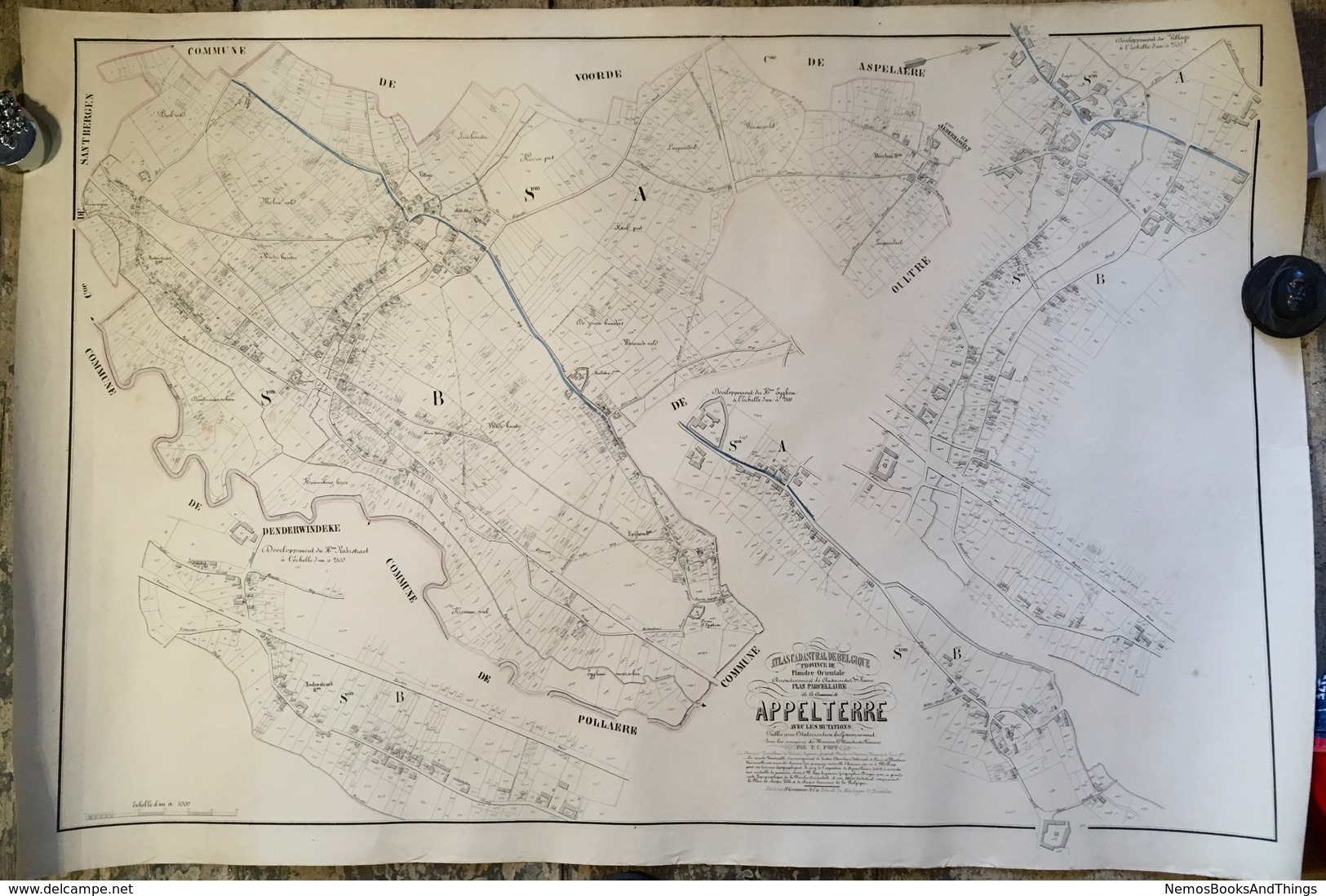 P.C. POPP - Plan APPELTERRE + Legger - Atlas cadastral arrondissement d'Audenarde Canton Ninove - Oudenaarde Kaart Map