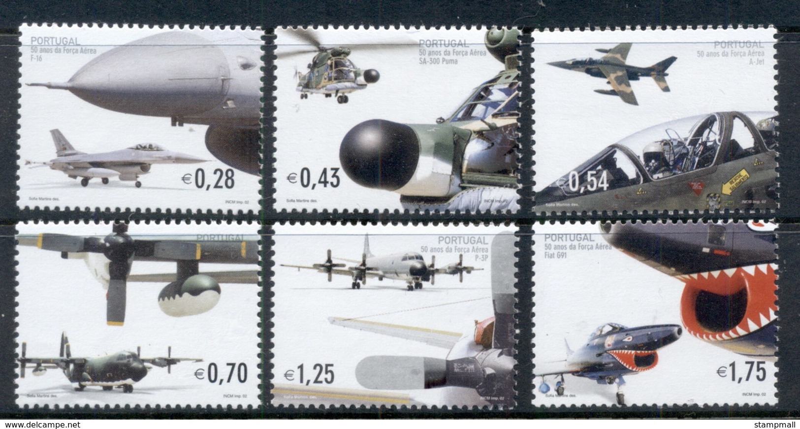 Portugal 2002 Portugese Air Force 50th Anniv MUH - Unused Stamps