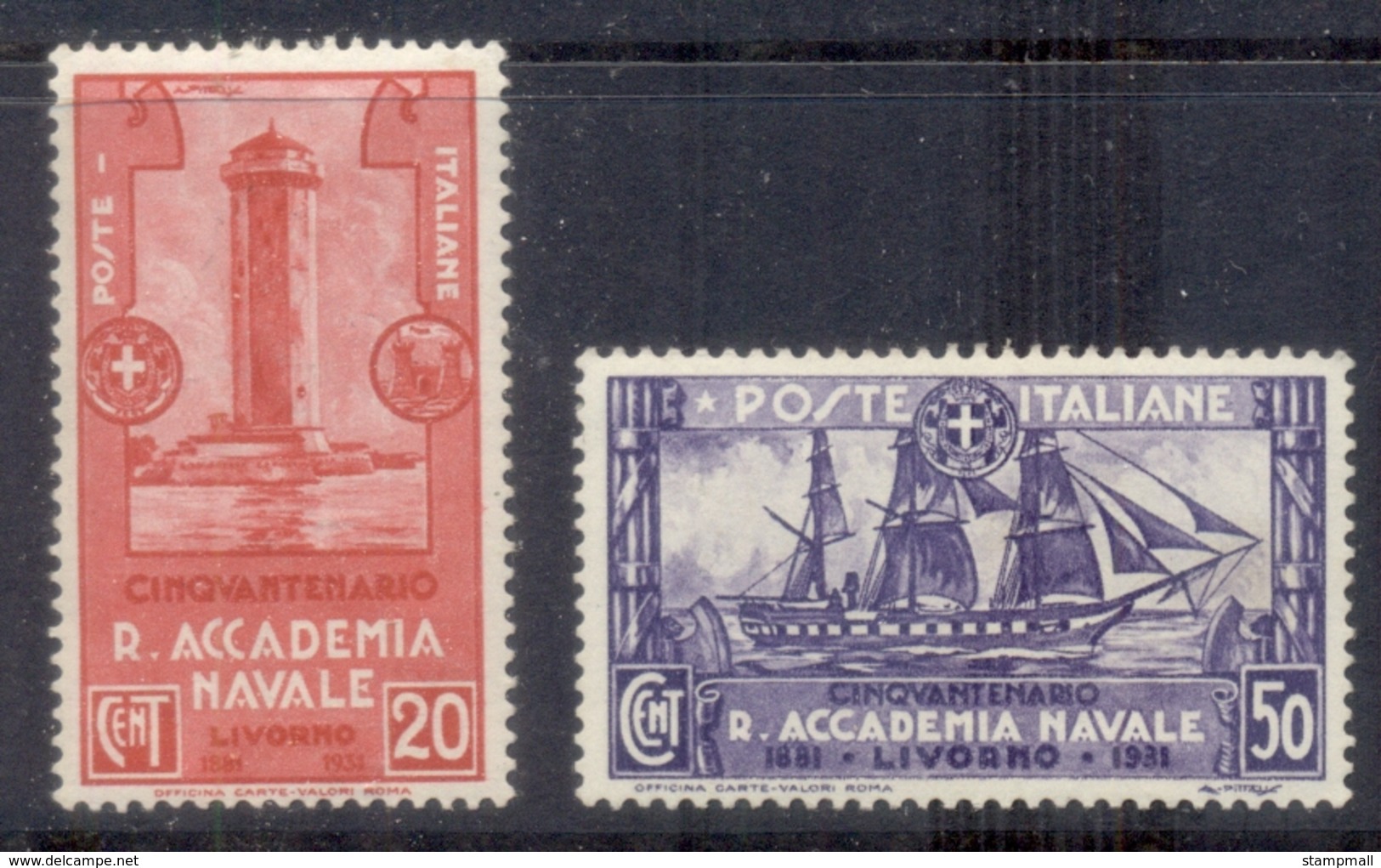 Italy 1931 Royal Naval Academy 20,50c MLH - Other & Unclassified