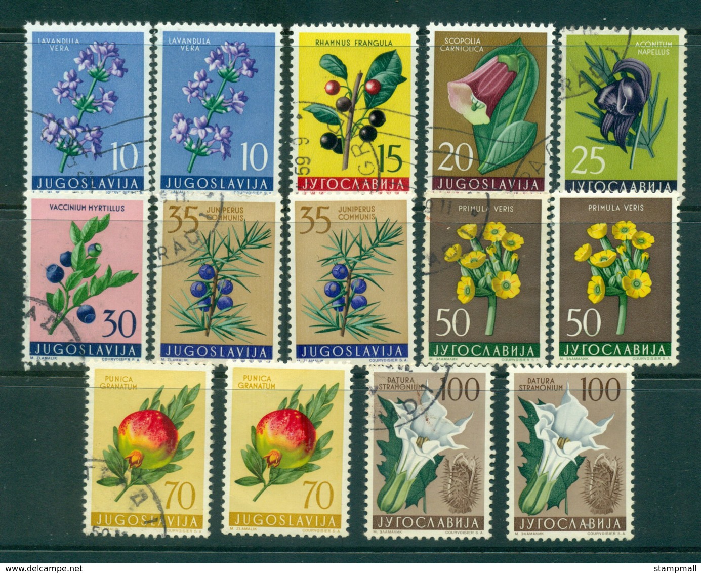 Yugoslavia 1959 Flowers Asst MLH/FU Lot40481 - Other & Unclassified