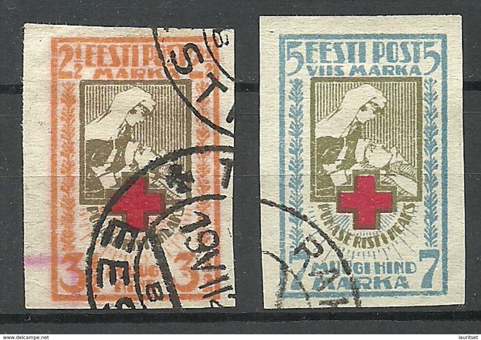 Estland Estonia 1921 Michel 29 - 30 B O - Estonie