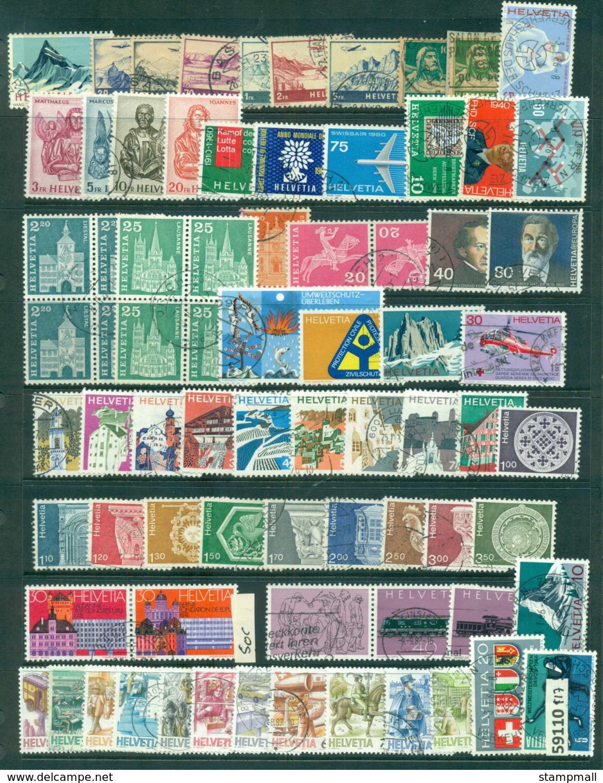 Switzerland 1940s'on Assorted Oddments FU Lot59110 - Used Stamps