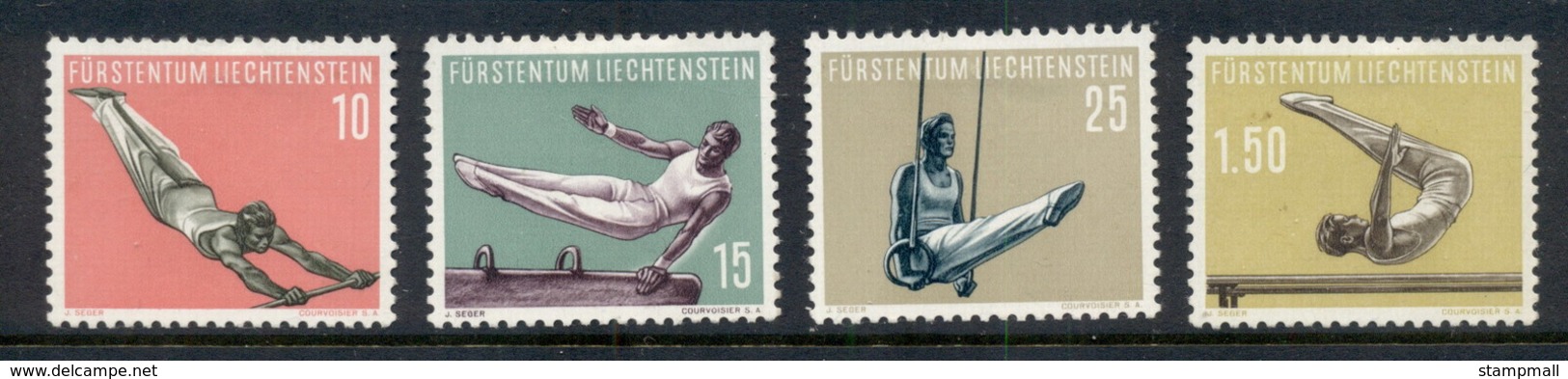 Liechtenstein 1957 Sports, Gymnastics MLH - Unused Stamps