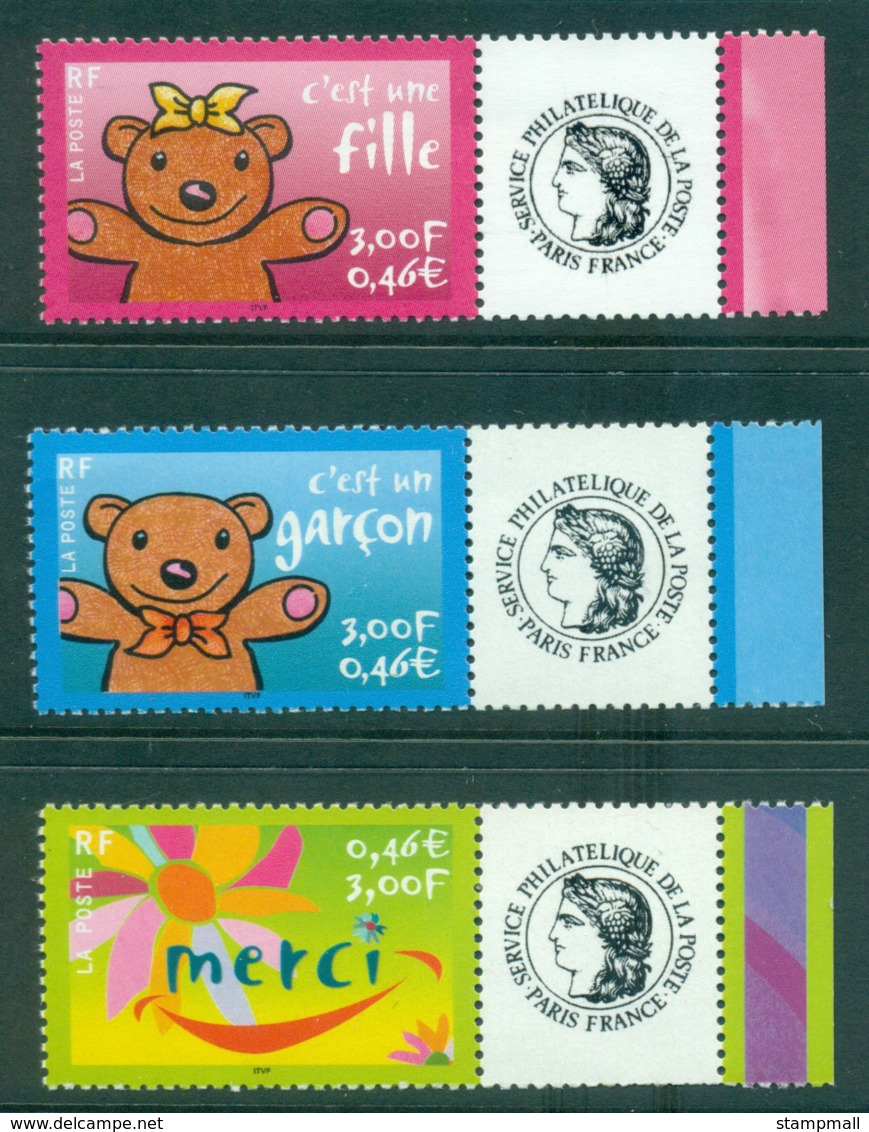 France 2001 Announcements + Labels (3)MUH Lot36085 - Other & Unclassified