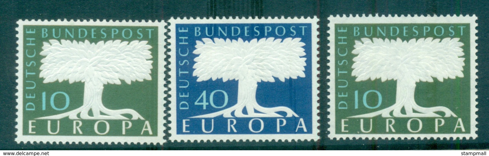 Germany 1957 Europa, Allegories + Fluoro MUH Lot65274 - Otros & Sin Clasificación