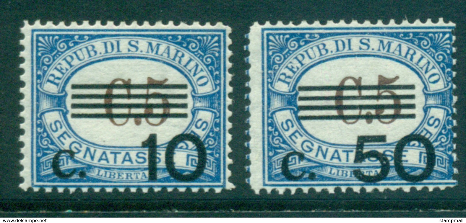 San Marino 1936 10c On 5c, 50c On 5c Postage Dues MUH Lot40273 - Unused Stamps