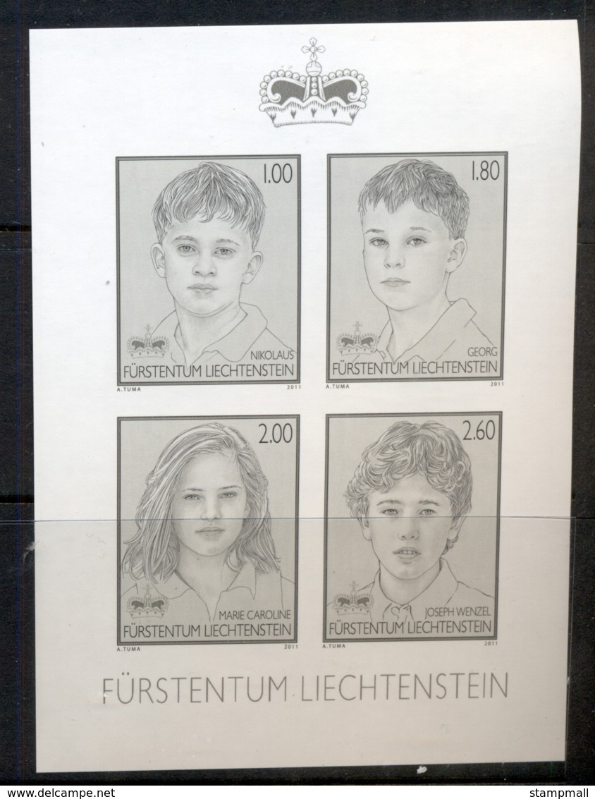 Liechtenstein 2011 Portraits, Black Print MS MUH - Unused Stamps