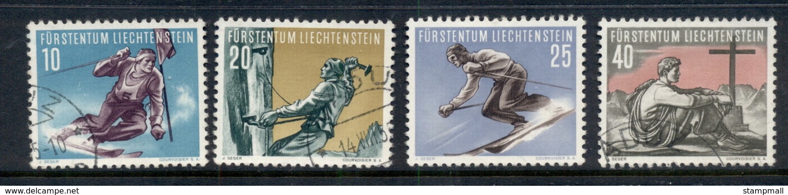 Liechtenstein 1955 Sports, Skiing & Mountaineering FU - Unused Stamps