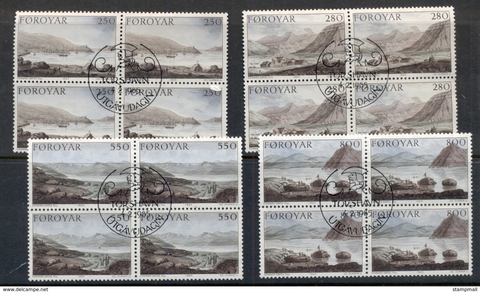 Faroe Is 1984 Landscapes Blk4 FU - Unused Stamps