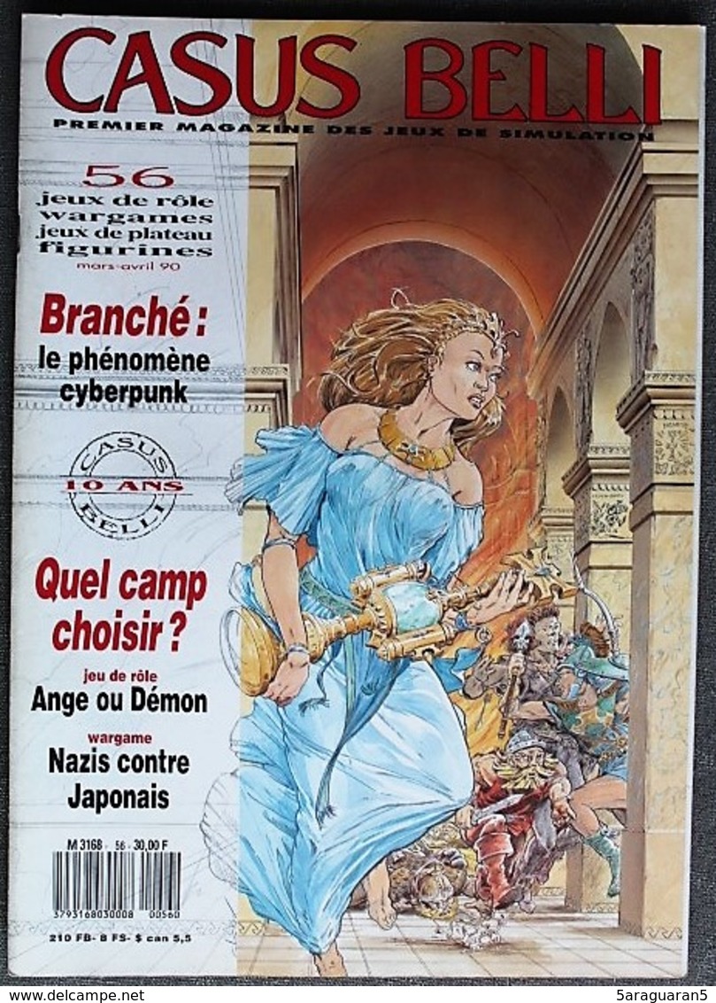 MAGAZINE - CASUS BELLI - Numéro 56 - 1990 Avec Poster 10 Ans Casus Belli - Giochi Di Ruolo