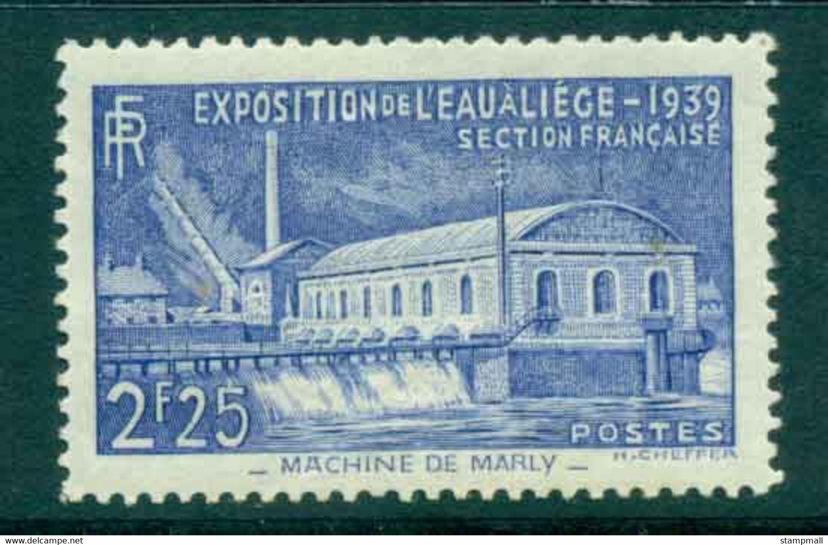 France 1939 1.25f Pumping Station At Marly MLH Lot49284 - Other & Unclassified