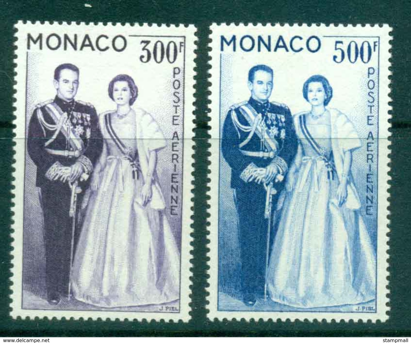 Monaco 1959 Prince Rainier III & Princess Grace MLH Lot50235 - Other & Unclassified