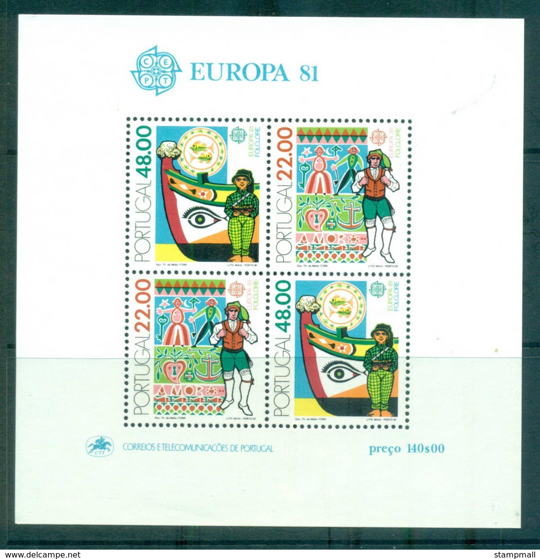 Portugal 1981 Europa, Folklore MS MUH Lot65816 - Unused Stamps