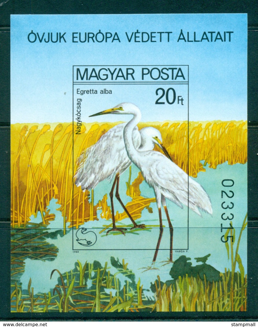 Hungary 1980 Nature Protection, Birds IMPERF MS MUH Lot58818 - Unused Stamps