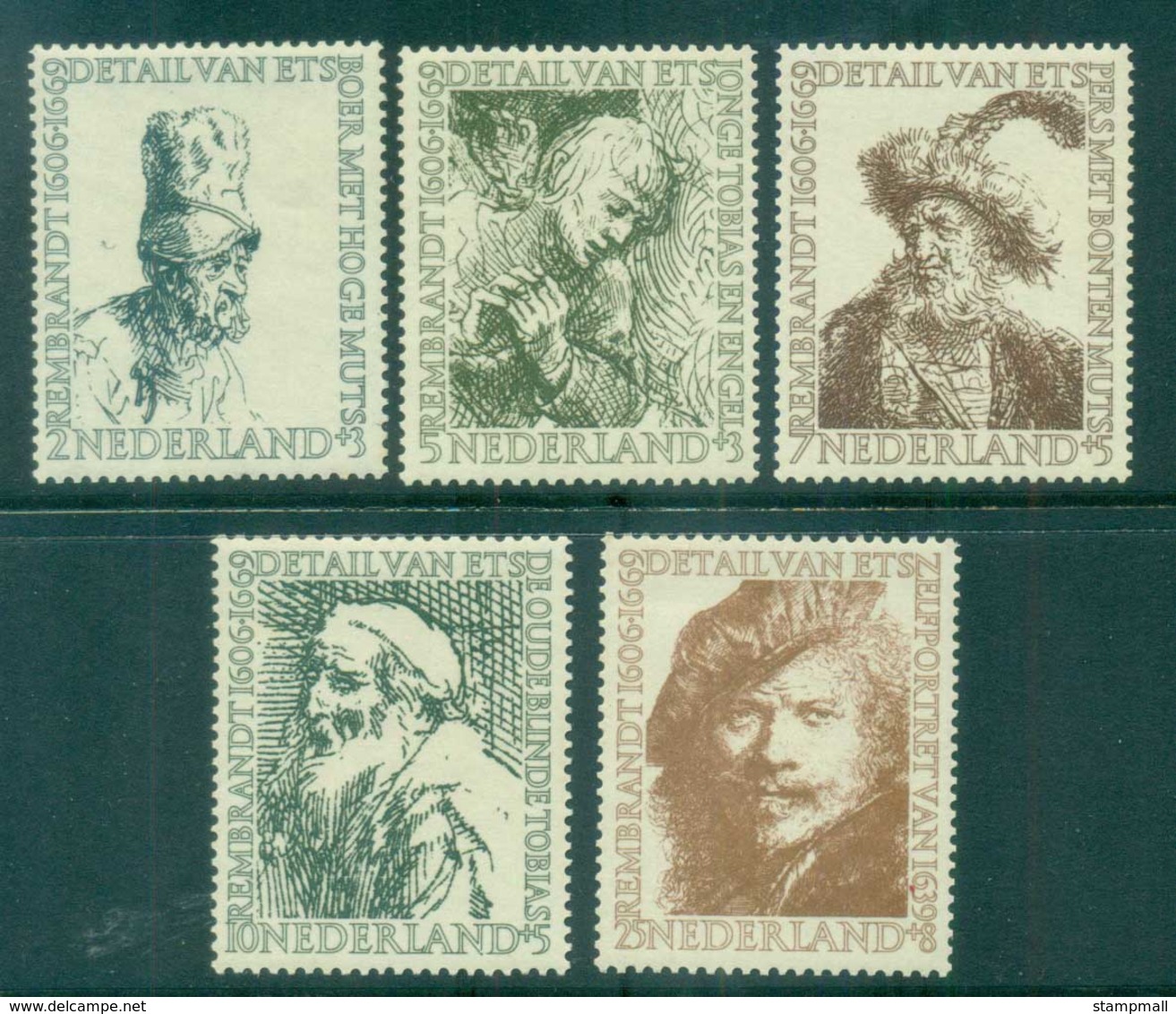 Netherlands 1956 Charity, Social & Cultural Purposes, Rembrandt MLH Lot76507 - Ohne Zuordnung