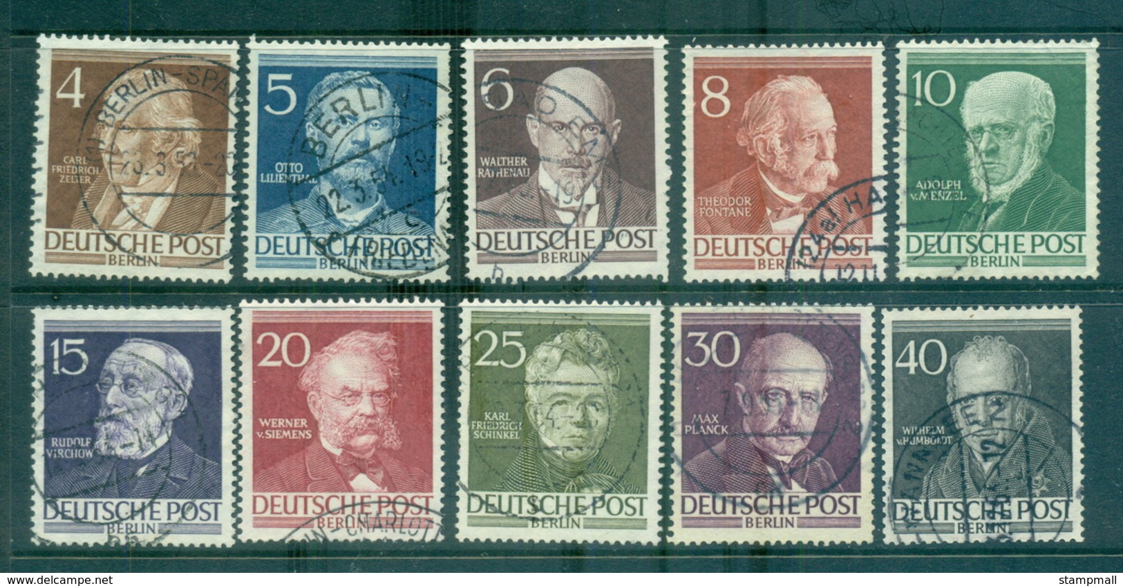 Germany Berlin 1952-53 Portraits FU Lot70453 - Other & Unclassified