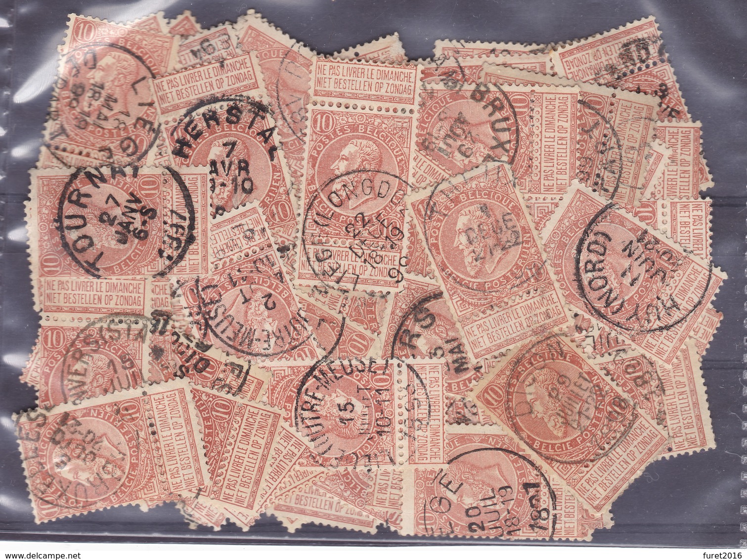 N° 57 : 100 Timbres Oblitérés - 1893-1900 Fine Barbe