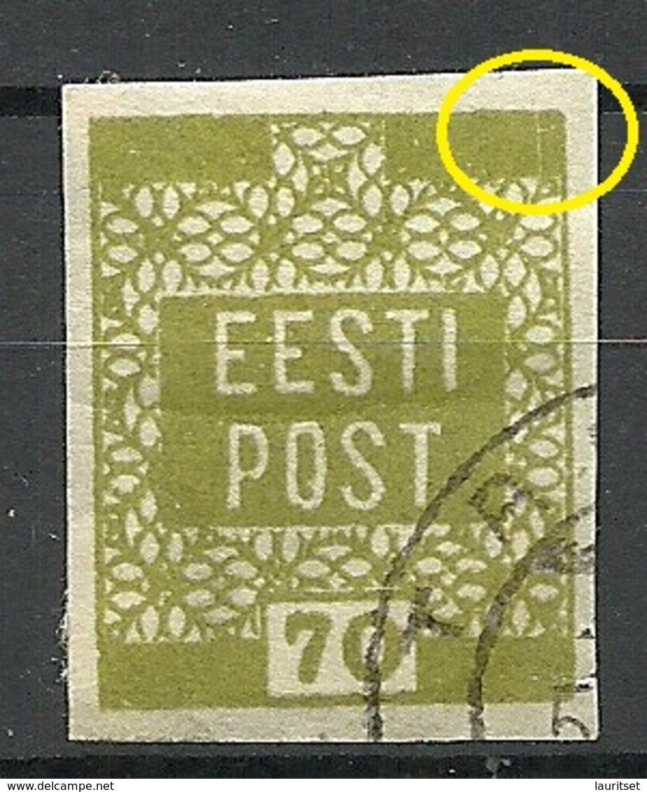 ESTLAND Estonia 1919 Michel 4 ERROR Abart Variety O - Estonia