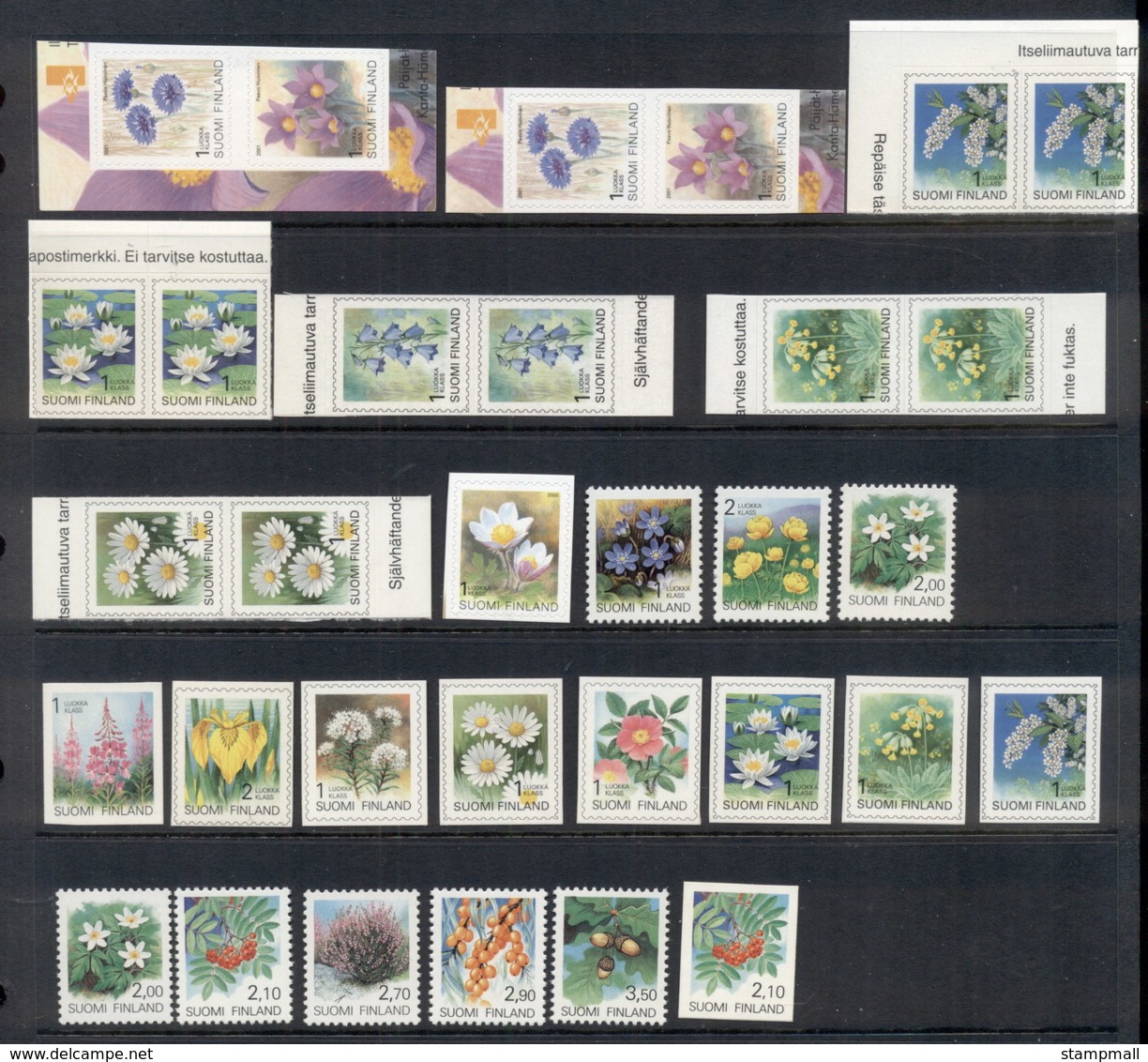 Finland 1990 On Provincial Flowers Asst MUH - Unused Stamps