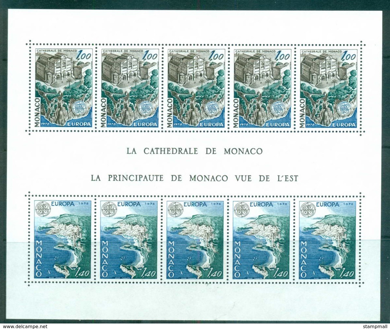 Monaco 1978 Europa, Architecture MS MUH Lot65712 - Other & Unclassified