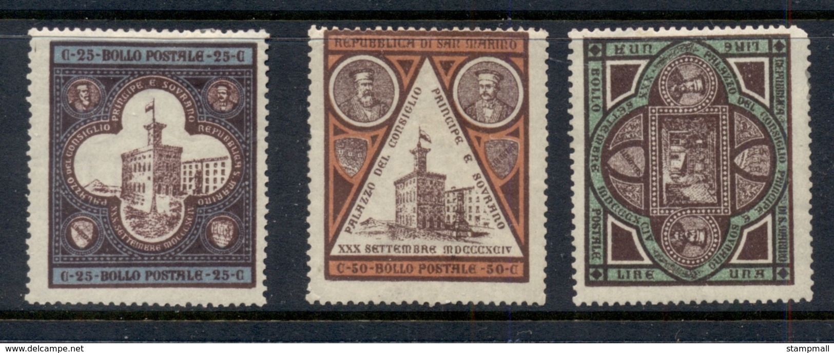 San Marino 1894 Opening Of The New Government Palace MLH - Unused Stamps