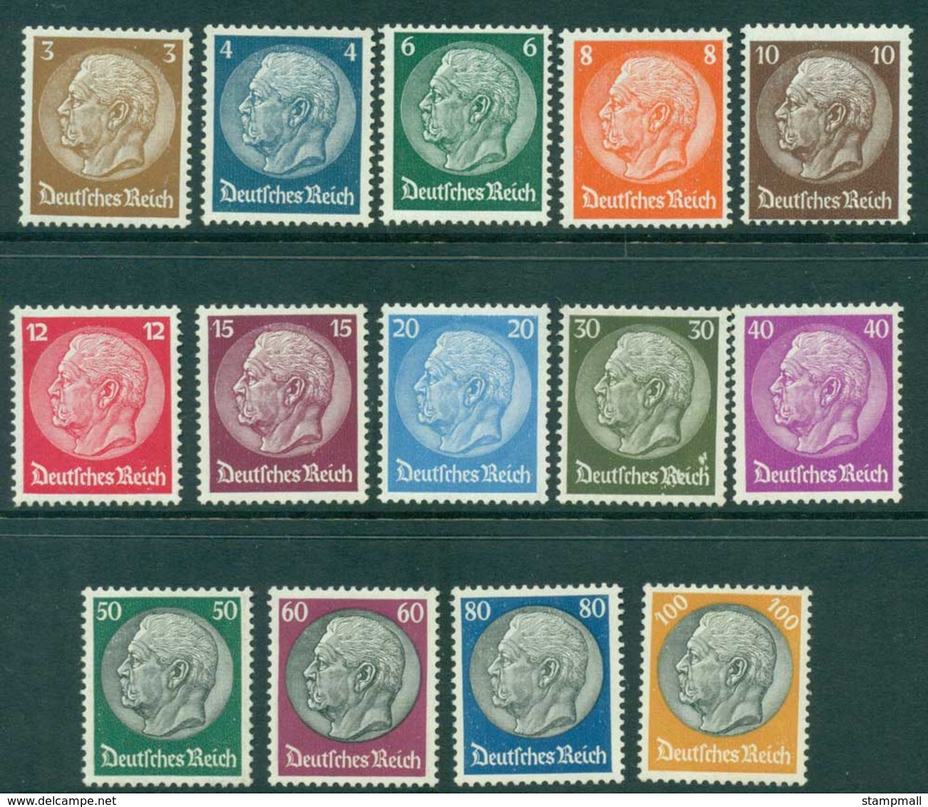 Germany Reich 1933 Hindenburg (30pf Scuff) MLH Lot26578 - Other & Unclassified