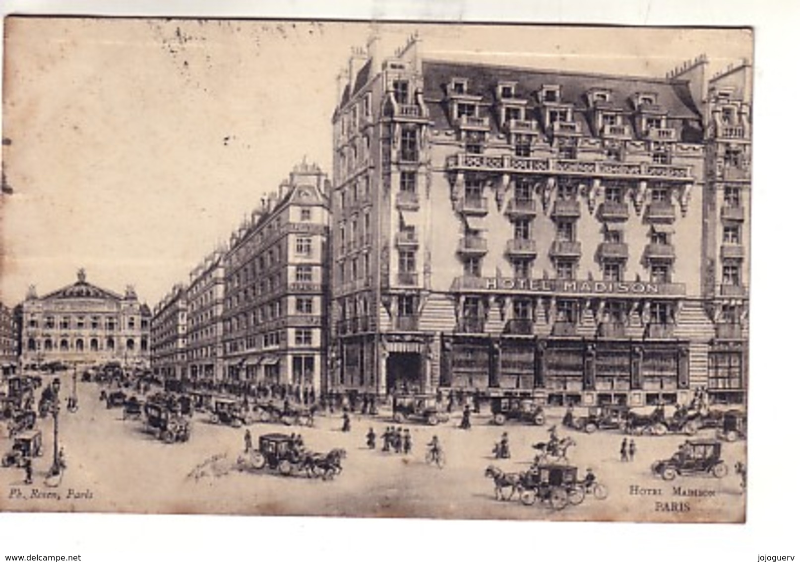 Paris Hôtel Madison ( Calèches , Diligence , Voitures Anciennes Tacot...avant 1914 - Sacré Coeur