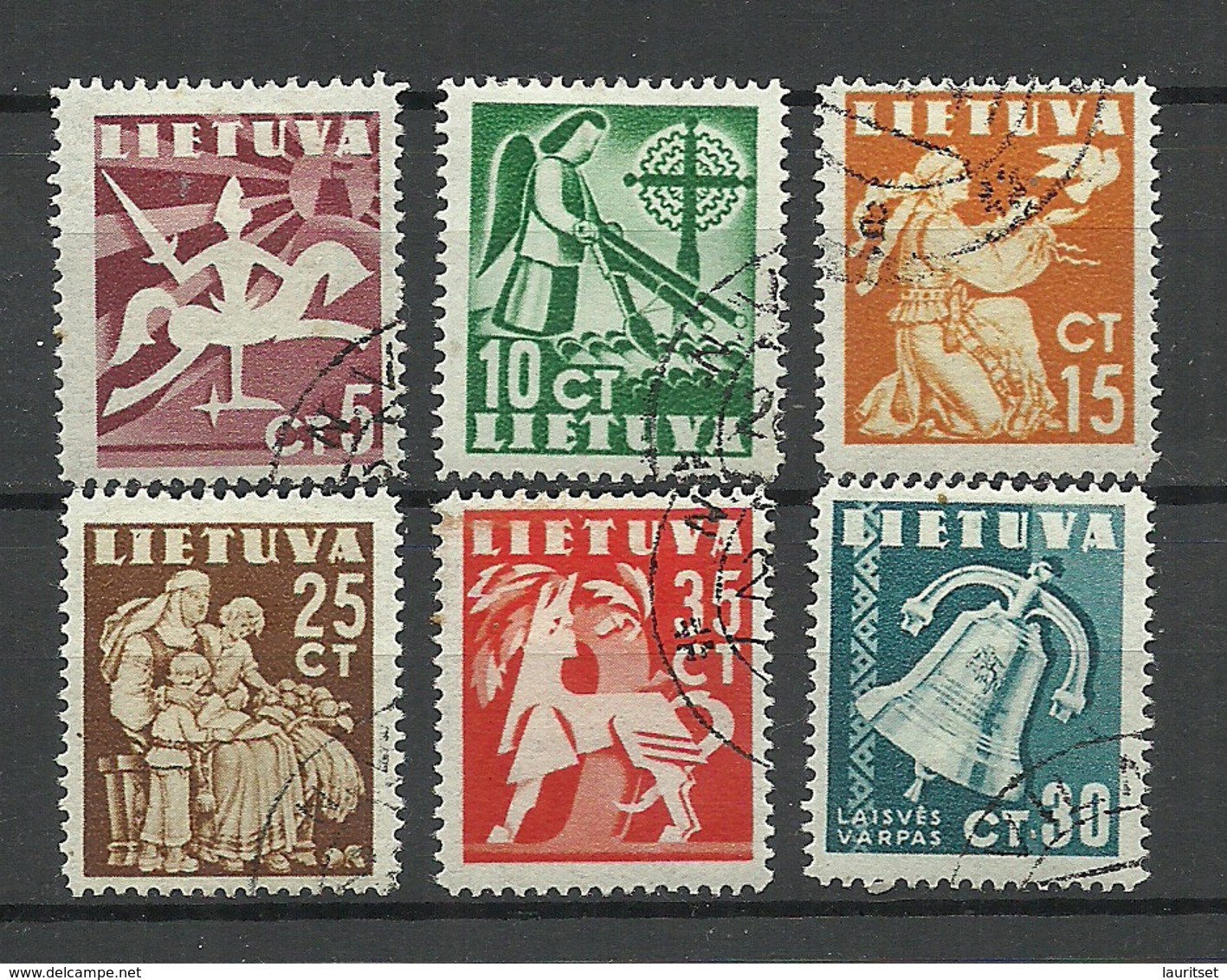 LITAUEN Lithuania 1940 Michel 437 - 442 O - Lituanie