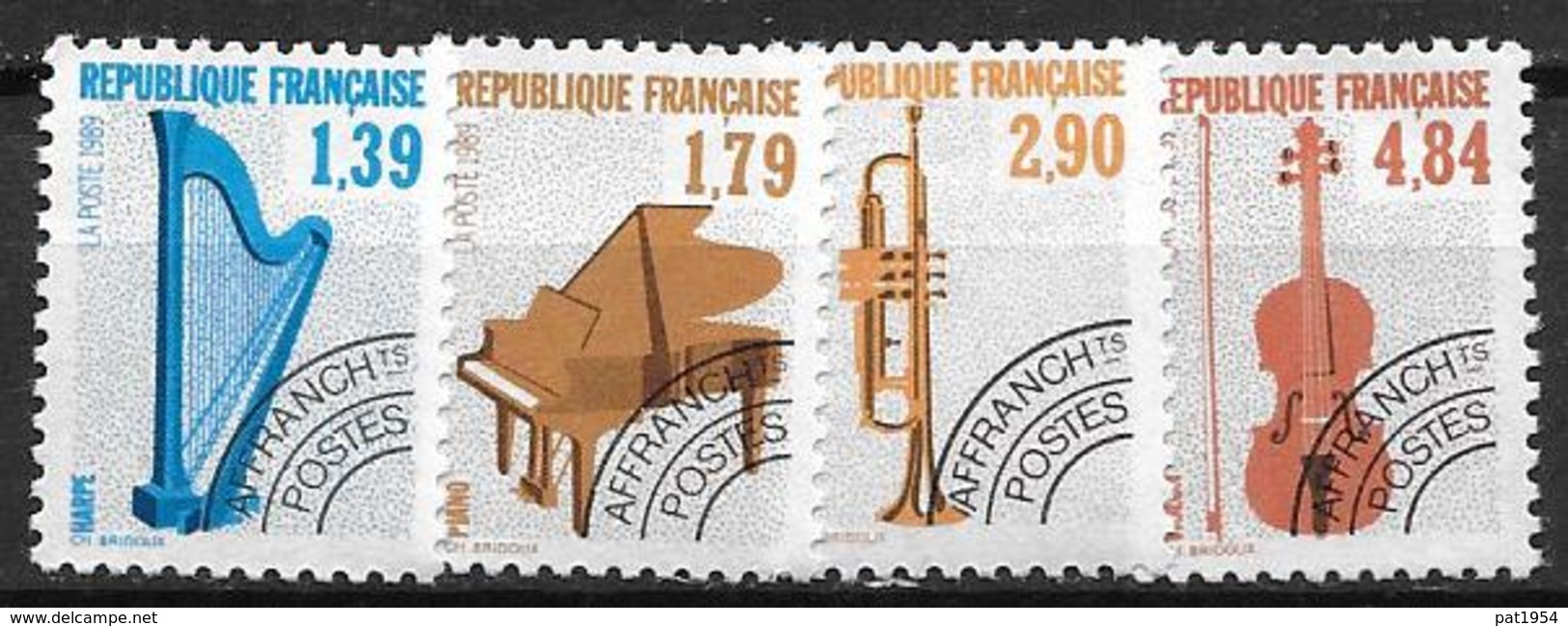 France 1989 Préoblitérés N° 202/205 Neufs Musique à 20% De La Cote - 1989-2008