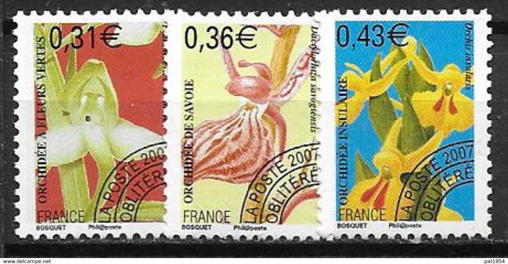 France 2007 Préoblitérés N° 250/252 Neufs Orchidées à 20% De La Cote - 1989-2008