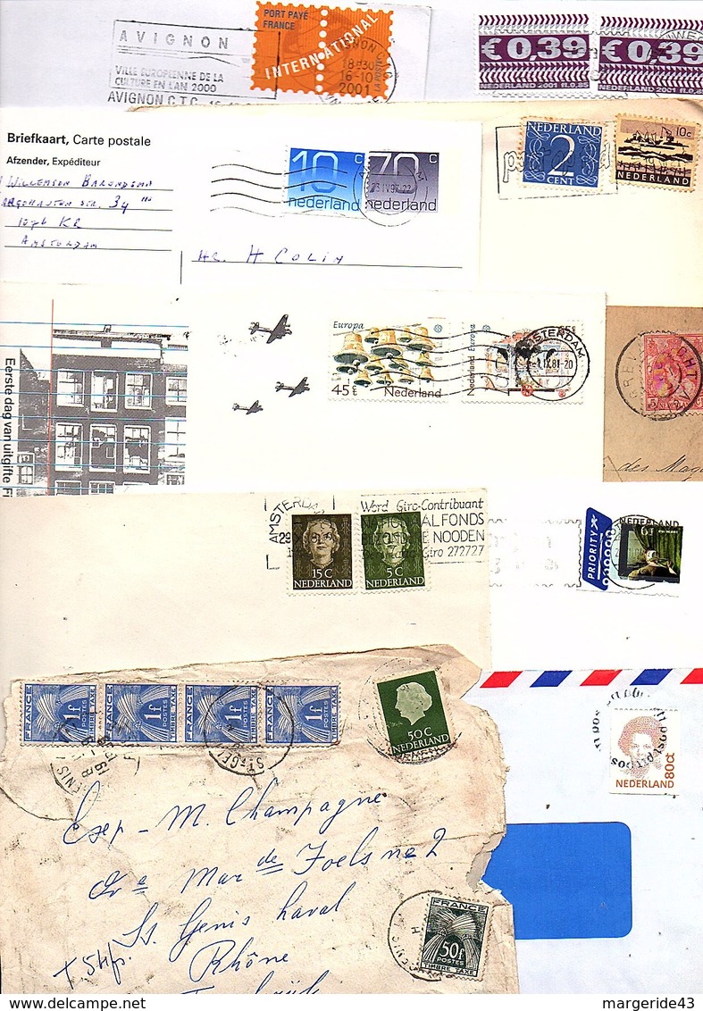 PAYS BAS NEDERLAND MARCOPHILIE LOT DE LETTRES ET FDC DIVERSES  POIDS 148 GRAMMES - Kilowaar (max. 999 Zegels)